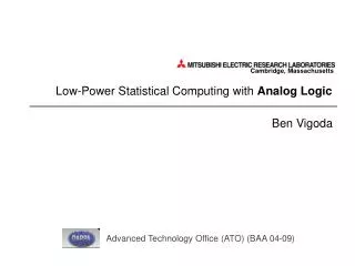 Low-Power Statistical Computing with Analog Logic