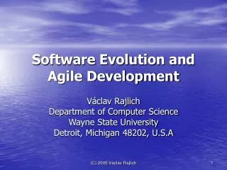 Software Evolution and Agile Development