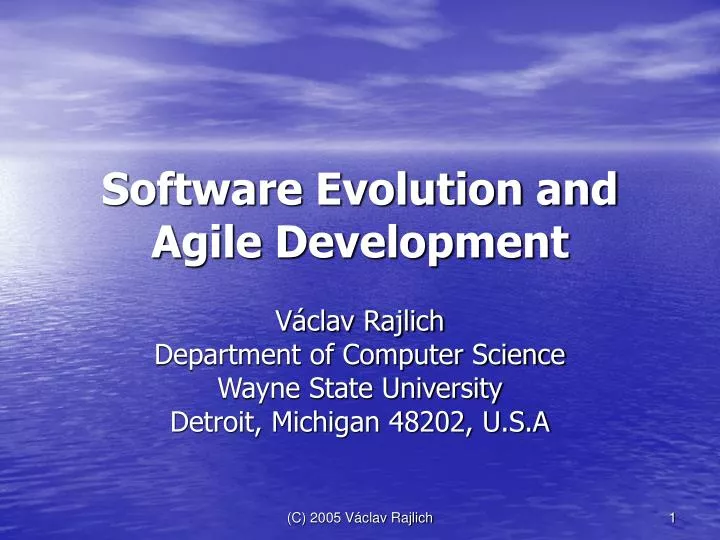 software evolution and agile development