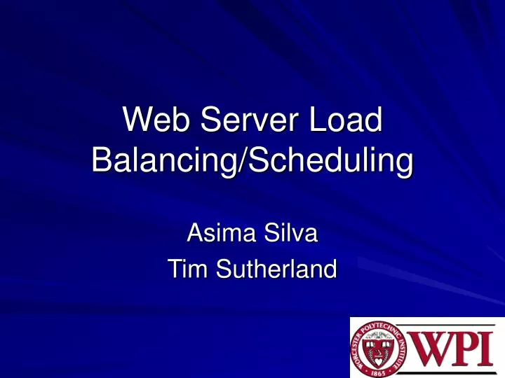 web server load balancing scheduling