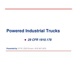 Powered Industrial Trucks