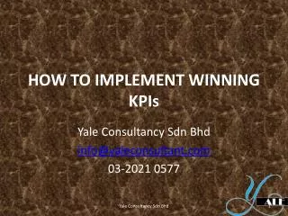 HOW TO IMPLEMENT WINNING KPIs