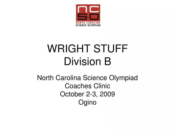 wright stuff division b