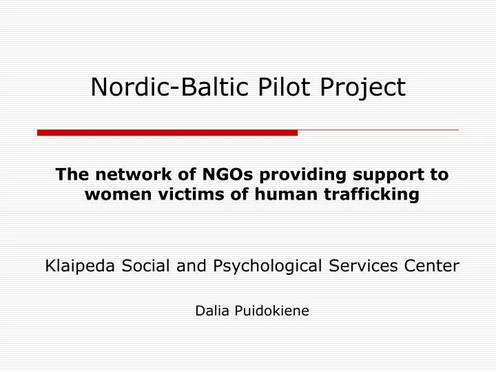 nordic baltic p ilot p roject