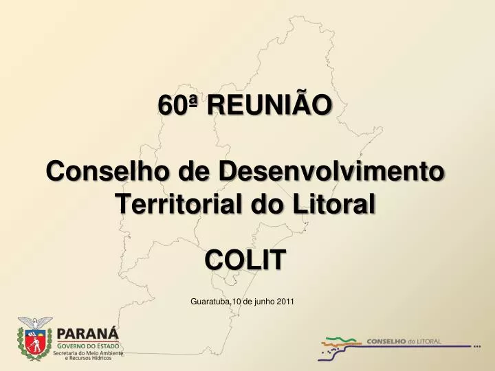 60 reuni o conselho de desenvolvimento territorial do litoral colit