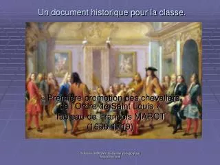 Un document historique pour la classe.