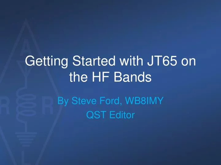 getting started with jt65 on the hf bands