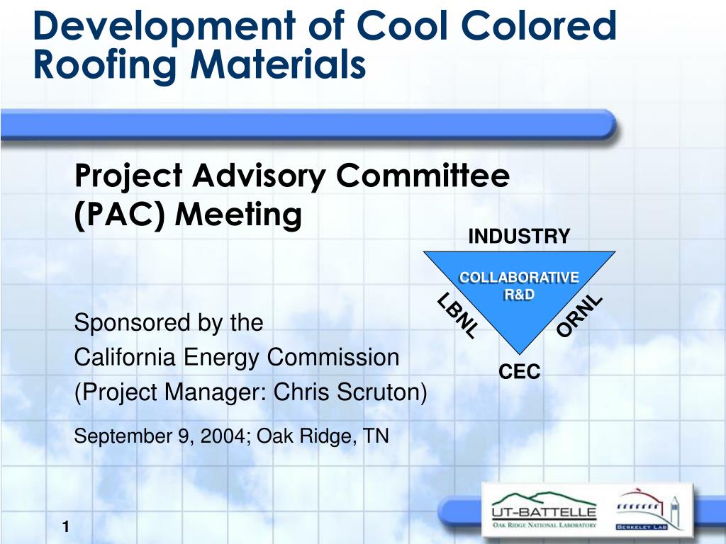 View of PPT - Development of Cool Colored Roofing Materials PowerPoint ...