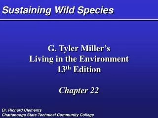 Sustaining Wild Species