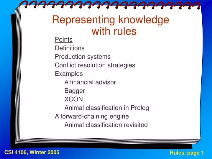 representing knowledge with rules