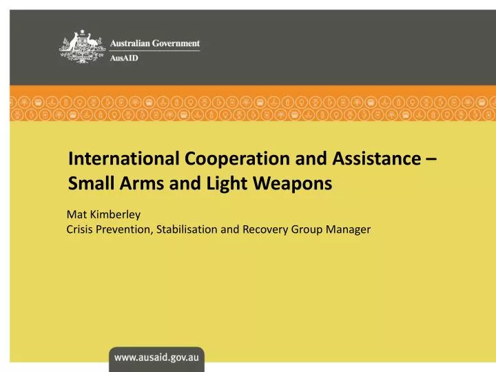 international cooperation and assistance small arms and light weapons