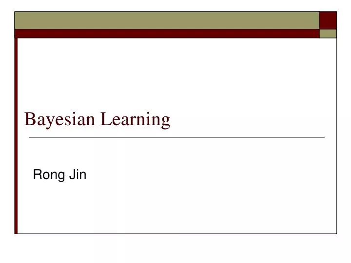bayesian learning