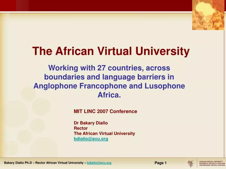 the african virtual university