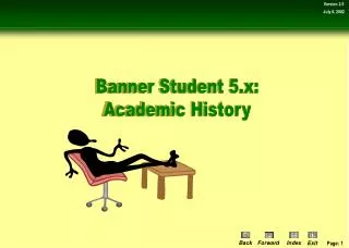 Banner Student 5.x: Academic History