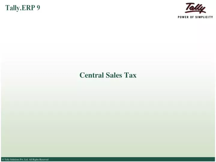 central sales tax