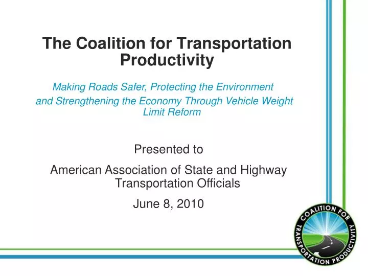 the coalition for transportation productivity