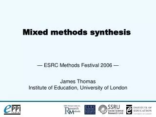Mixed methods synthesis