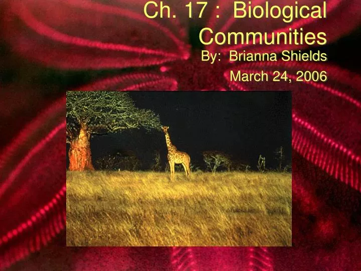 ch 17 biological communities
