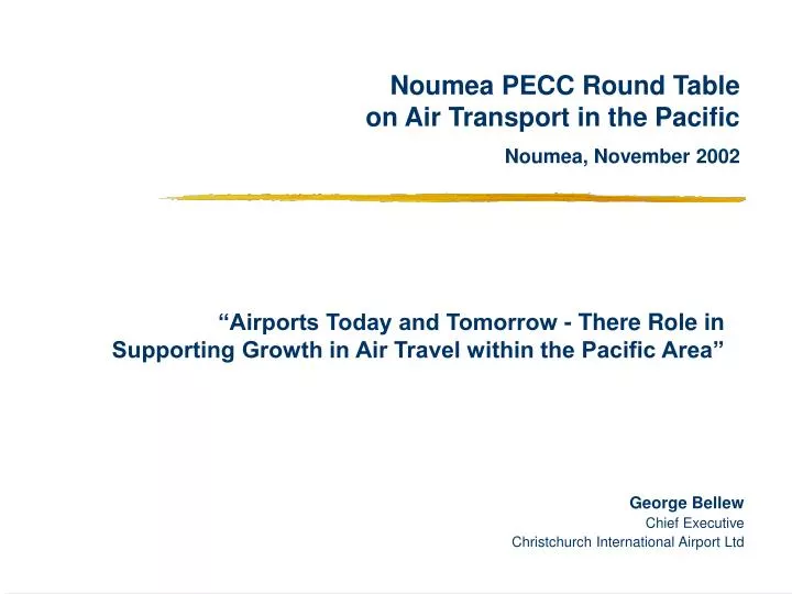 noumea pecc round table on air transport in the pacific noumea november 2002
