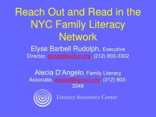 Reach Out and Read in the NYC Family Literacy Network