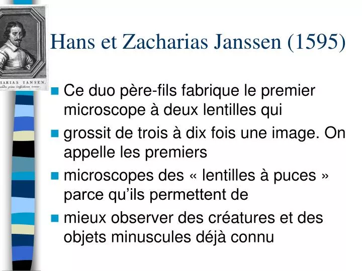 hans et zacharias janssen 1595