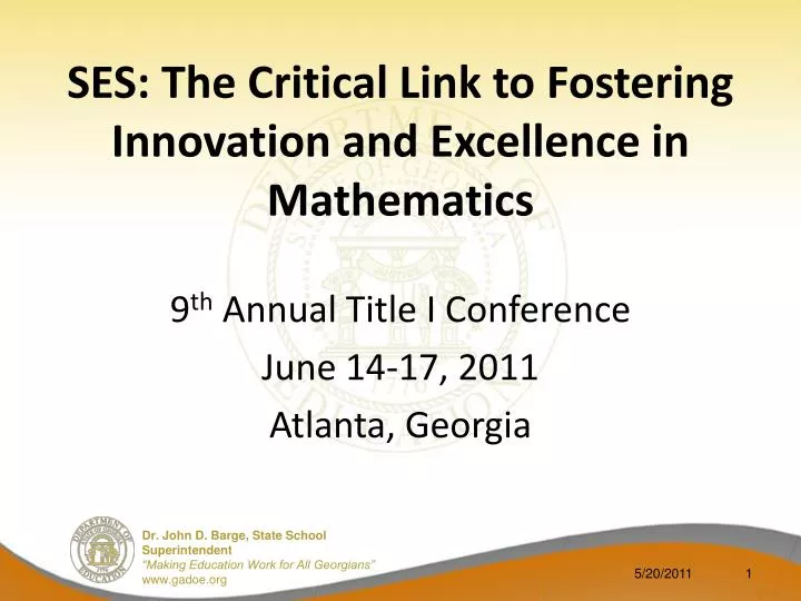 ses the critical link to fostering innovation and excellence in mathematics