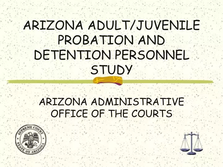 arizona adult juvenile probation and detention personnel study