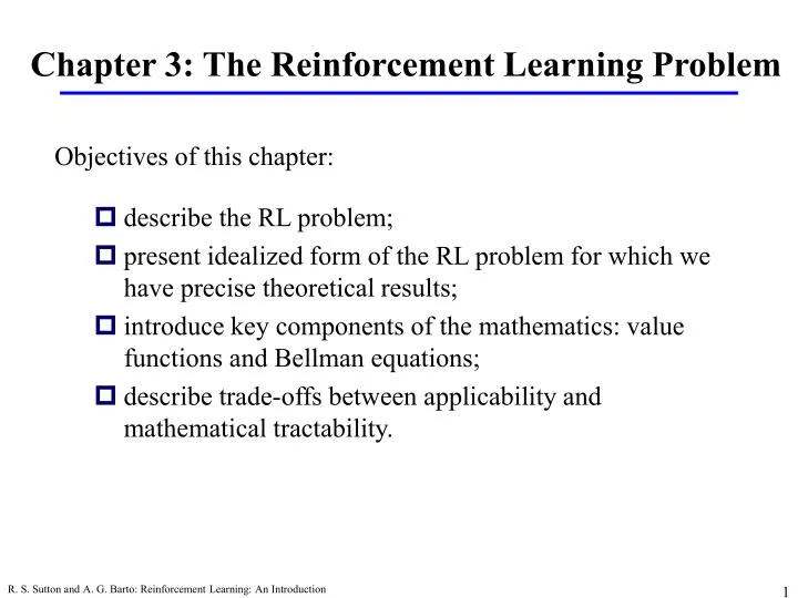 chapter 3 the reinforcement learning problem