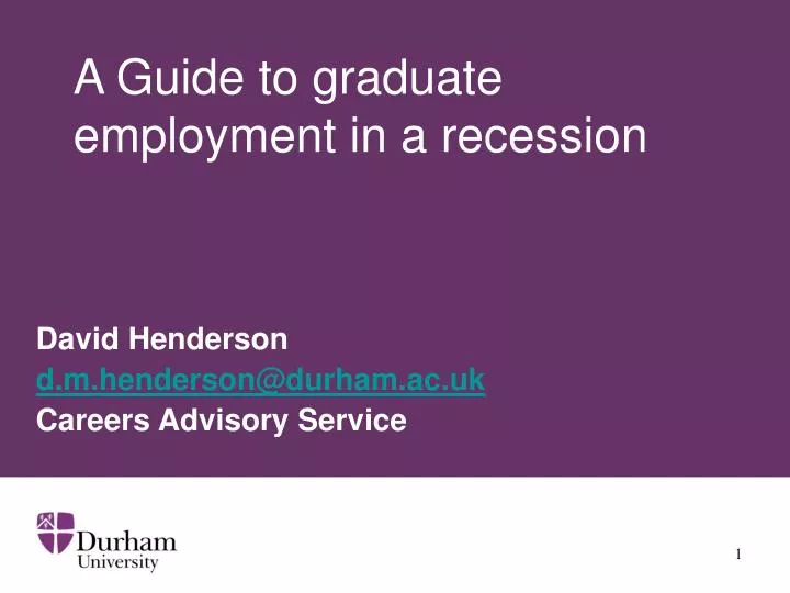 a guide to graduate employment in a recession
