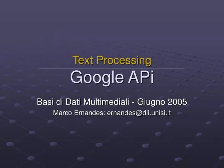 text processing google api
