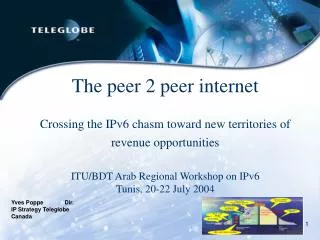 Yves Poppe Dir. IP Strategy Teleglobe Canada