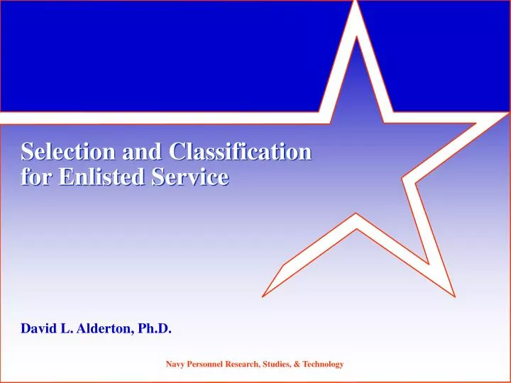 selection and classification for enlisted service