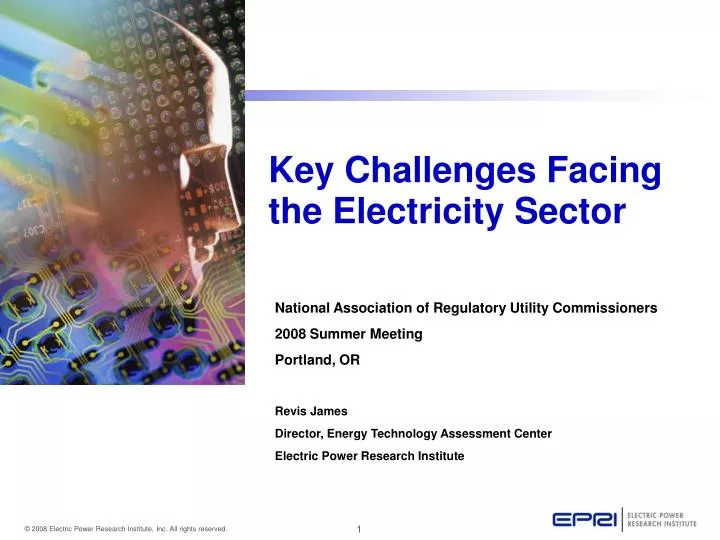 key challenges facing the electricity sector