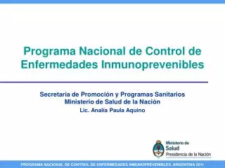 Programa Nacional de Control de Enfermedades Inmunoprevenibles
