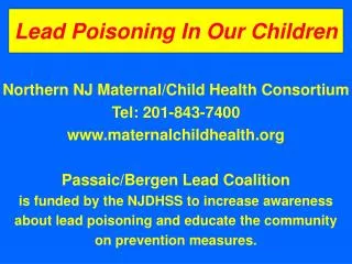 Lead Poisoning In Our Children