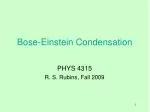 Bose-Einstein Condensation - slide 1