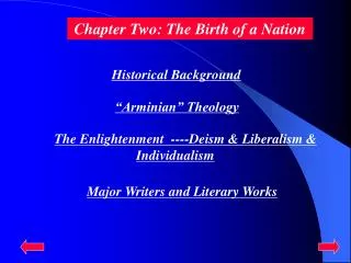 Chapter Two: The Birth of a Nation
