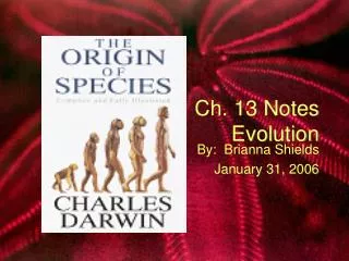 Ch. 13 Notes Evolution