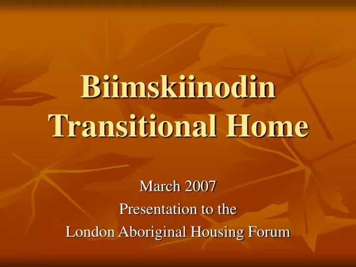 biimskiinodin transitional home