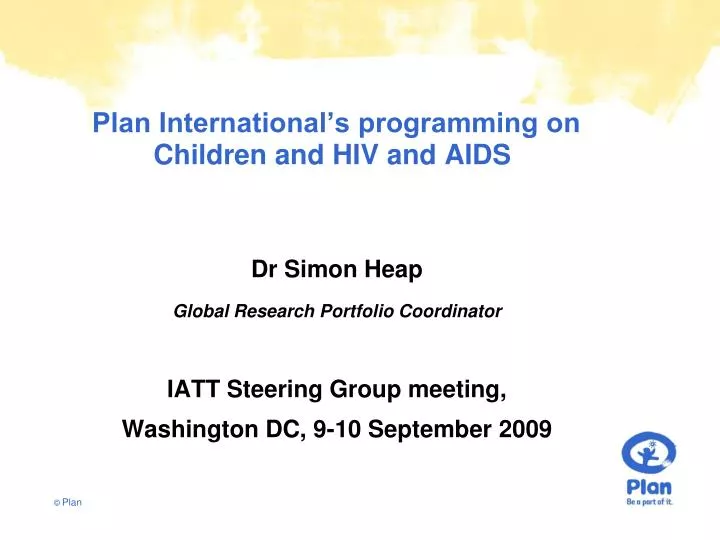 plan international s programming on children and hiv and aids