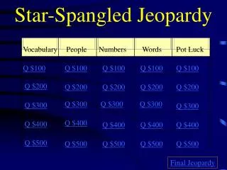 Star-Spangled Jeopardy