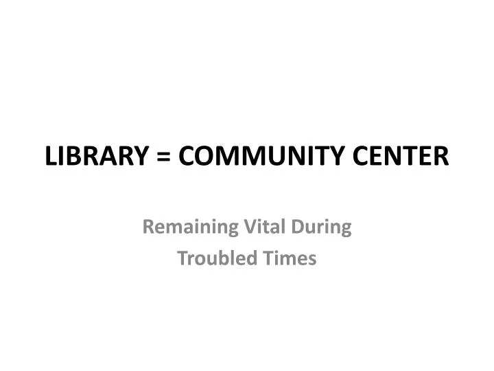 library community center