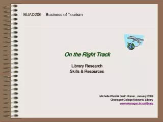 BUAD206 : Business of Tourism