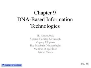 Chapter 9 DNA-Based Information Technologies