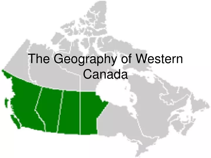 the geography of western canada