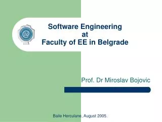 Software Engineering at Faculty of EE in Belgrade
