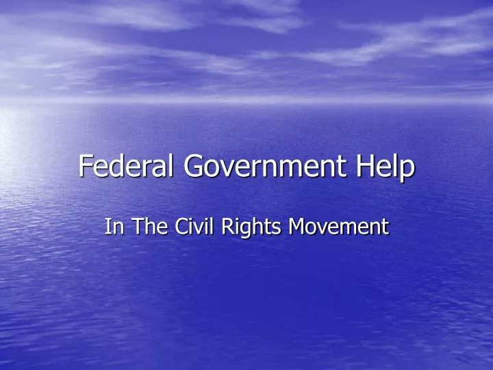 federal government help
