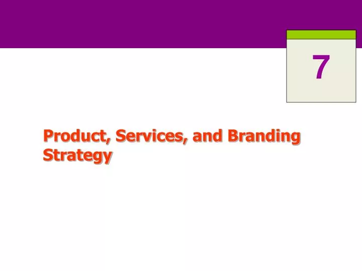 product services and branding strategy