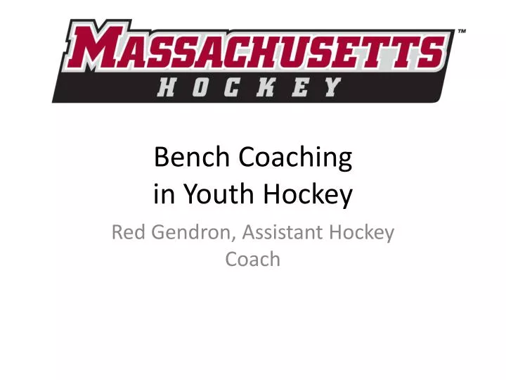 bench coaching in youth hockey