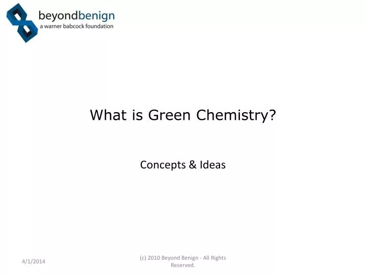 what is green chemistry